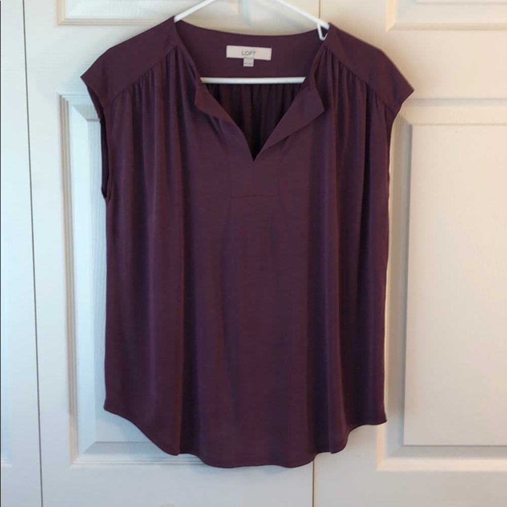 Maternity cap sleeve shirt